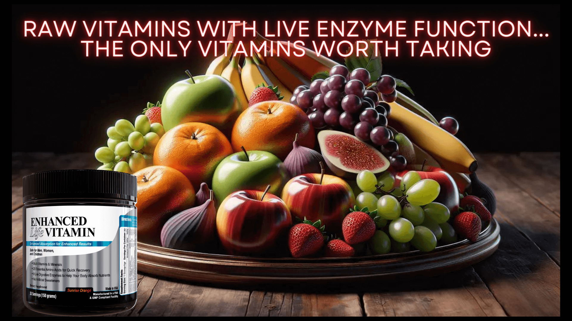 Raw Vitamins with Live Enzyme Function...the only Vitamins worth taking